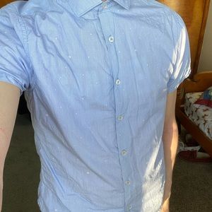 The blue shirt